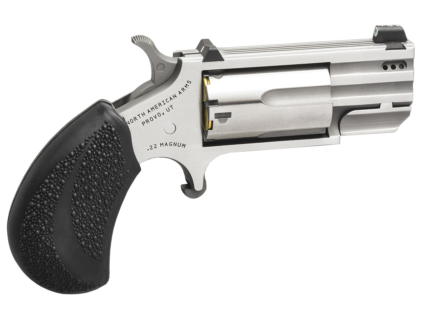 NAA Pug 22 WMR 1" 5rd Ported Mini Revolver w/ Tritium Dot Stainless