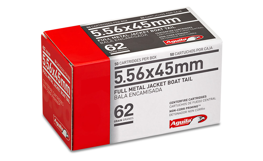 AGUILA AMMO 5.56 62Gr FMJ Boat-tail 50rd » KYGUNCO