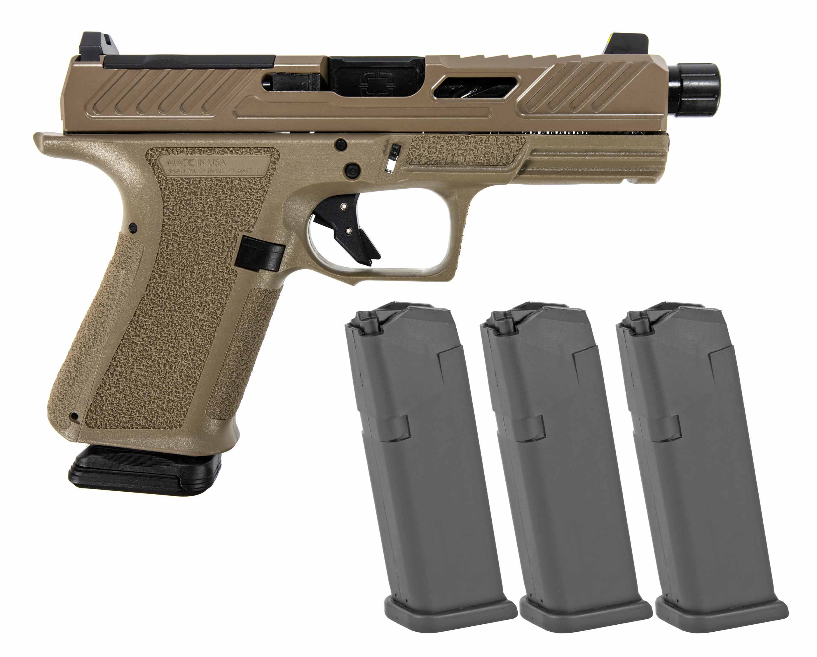 SHADOW SYSTEMS MR920 Elite 9mm FDE Optics Ready +3 Glock 15 rd Mags