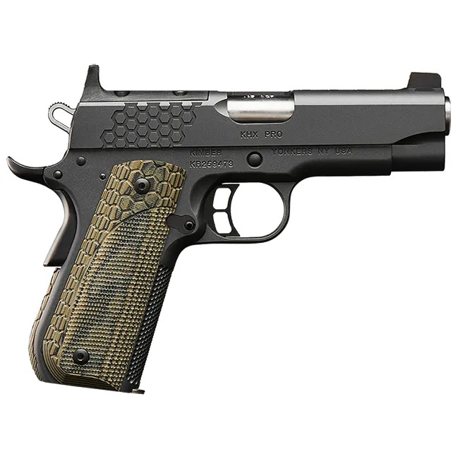 KIMB KHX 1911 9mm 4" 9rd Optic Ready Pistol - Black / Hogue G10 Grips-img-0