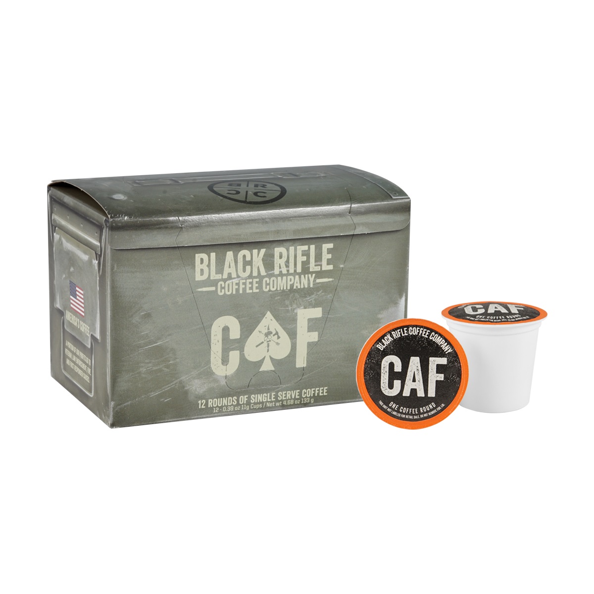 BLACK RIFLE COFFEE CAF Single Serve Kcups 12ct Medium Roast Coffee