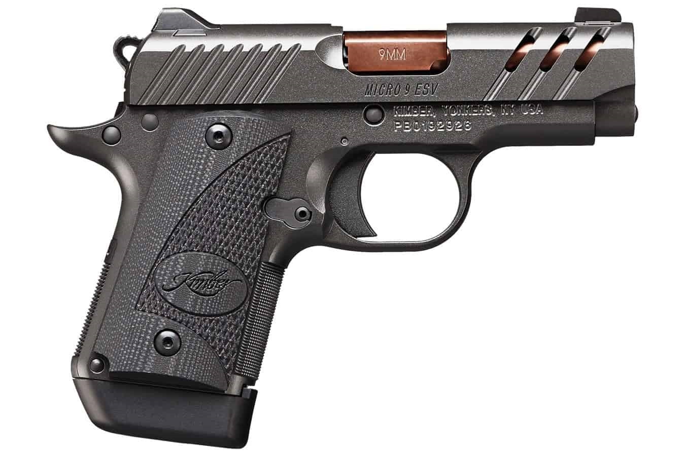 KIMBER Micro 9 ESV 9mm 3.5" 7rd Pistol - Grey w/ TiCN Rose Copper Barrel-img-0