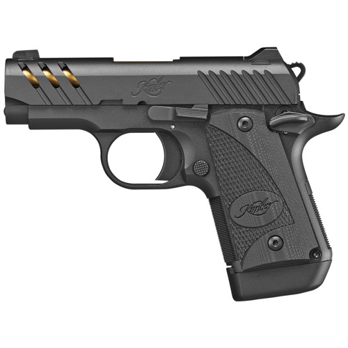 KIMBER Micro 9 ESV 9mm 3.2" 7rd Pistol w/ Night Sights | Black w/ Tin Gold Barrel