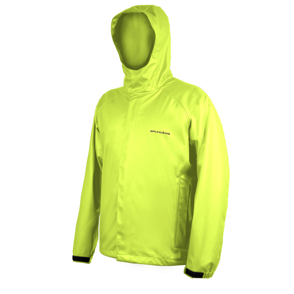 GRUNDENS Neptune 319 Hooded Jacket Hi Viz Yellow Plus Sizes | KYGUNCO