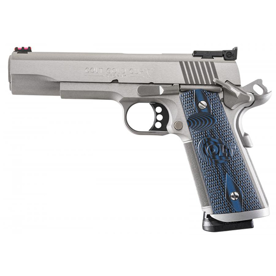 COLT Gold Cup Trophy 1911 .38 Super 5" 9rd Pistol - Stainless-img-0