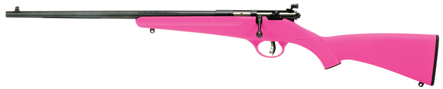 SAVAGE ARMS Rascal Left Hand 22LR 16.125" Bolt Rifle - Pink / Black-img-0