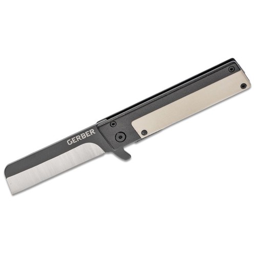 GERBER KNIVES Quadrant Flipper Knife 2.75" Sheepsfoot Blade w/ Black Stainless Steel Handles