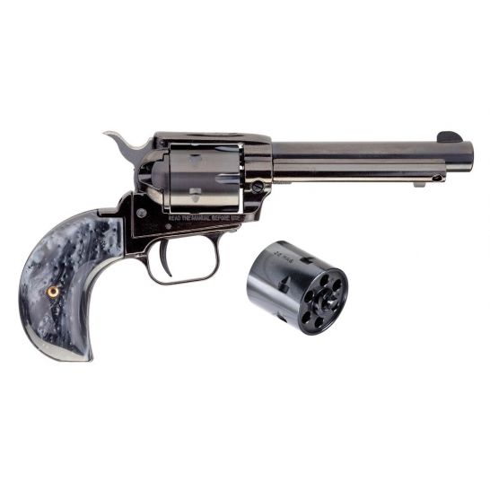 Heritage Manufacturing Rough Rider 22Lr  22Wmr 4.75" 6Rd Revolver - Blued W Black Pearl Birdhead