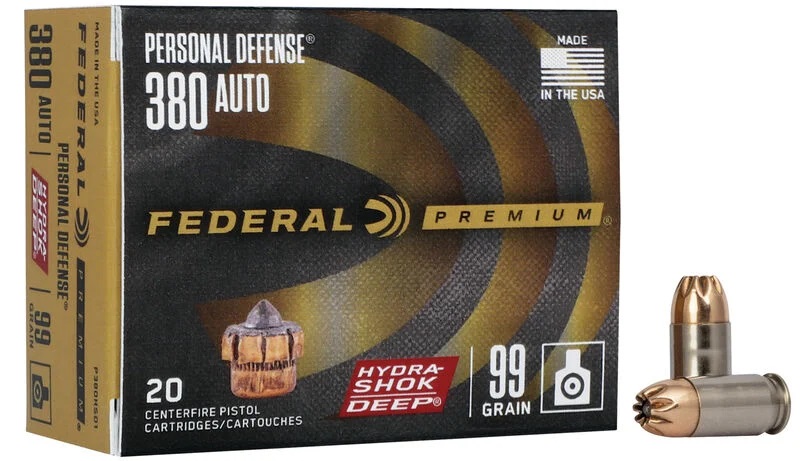 FEDERAL AMMO 380 Auto 99Gr HSD JHP 20rd » KYGUNCO