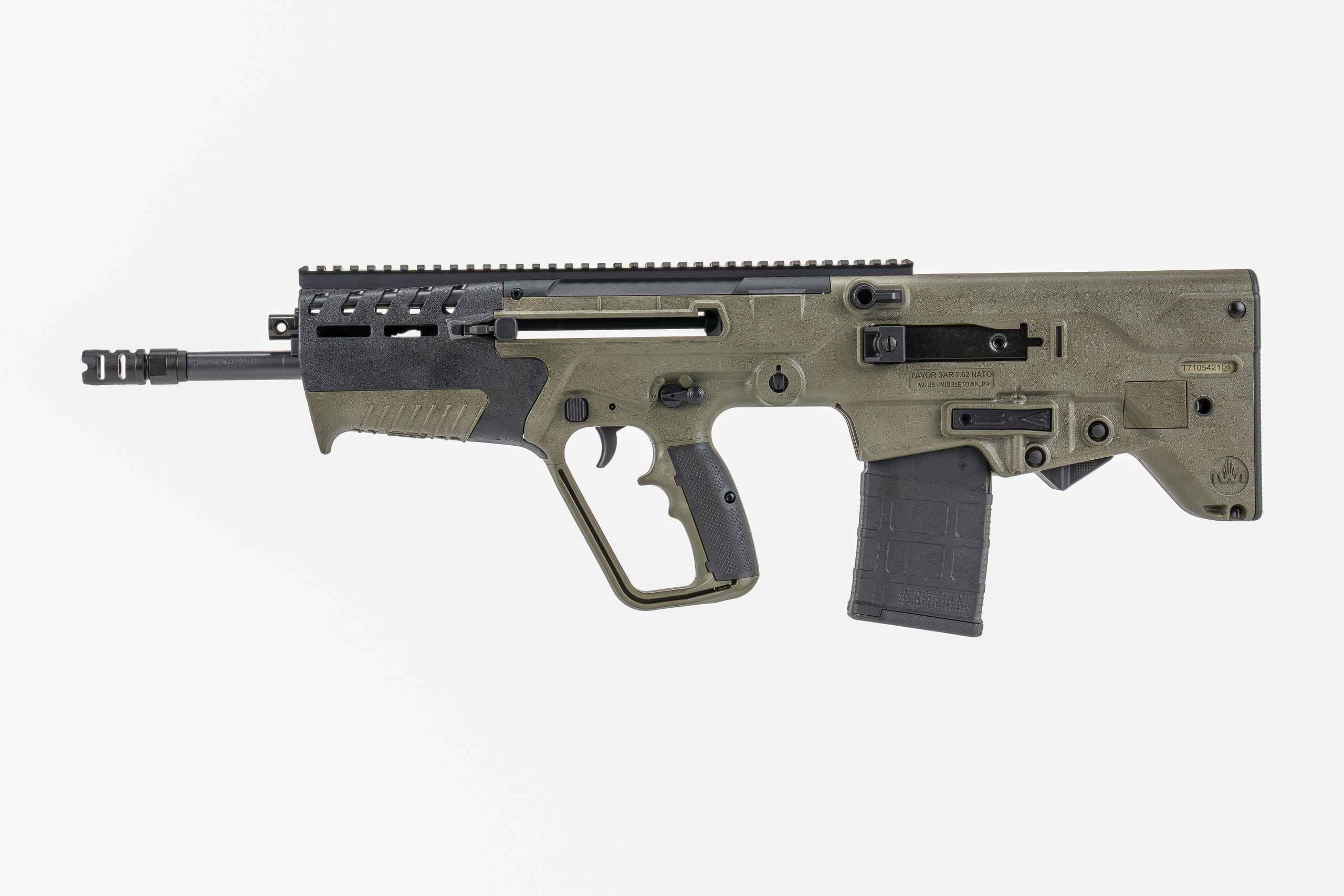 Iwi Tavor 7 Flattop Bullpup 308 Win 20 20rd Semi Auto Rifle Od Green