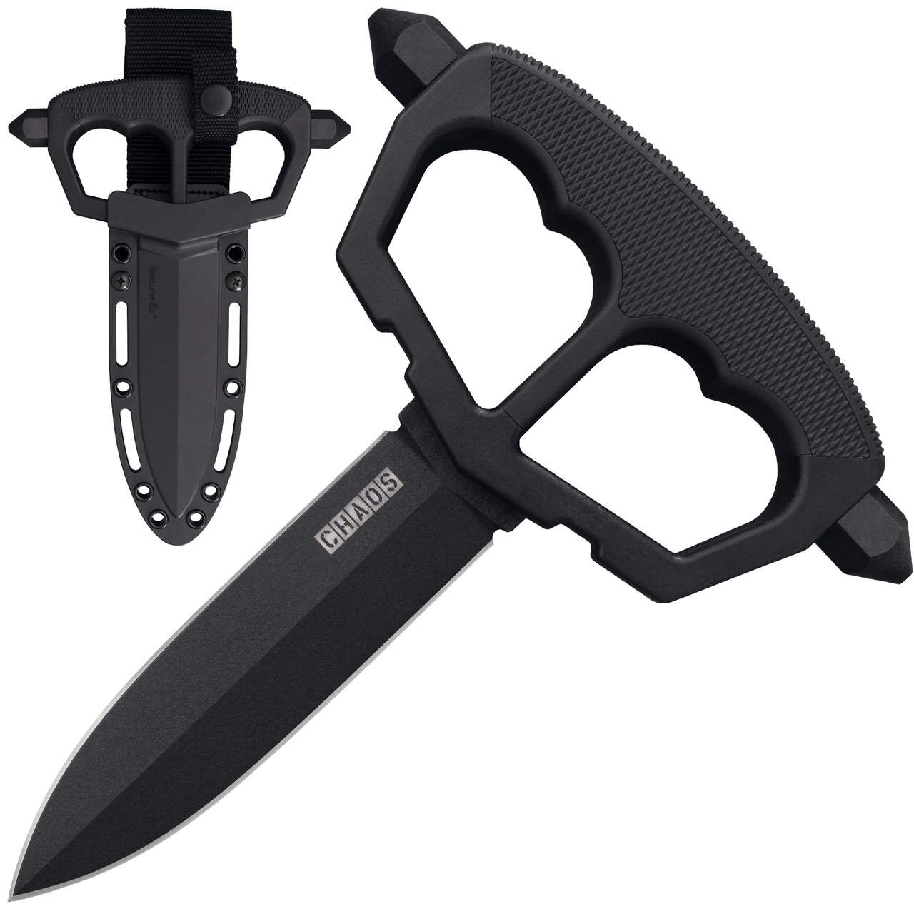 COLD STEEL Chaos Push Knife w/Ambidextrous Pocket Belt Clip KYGUNCO