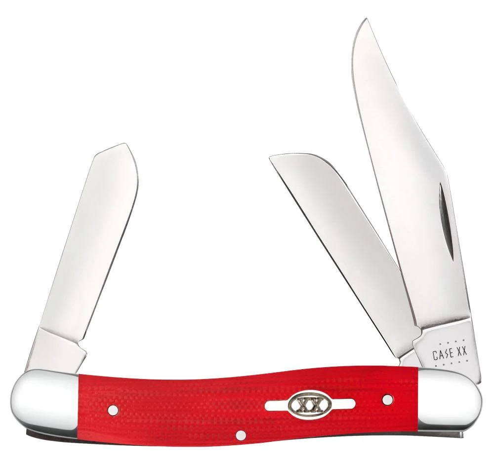 CASE KNIVES Smooth Red G10 Stockman (10347 SS) KYGUNCO