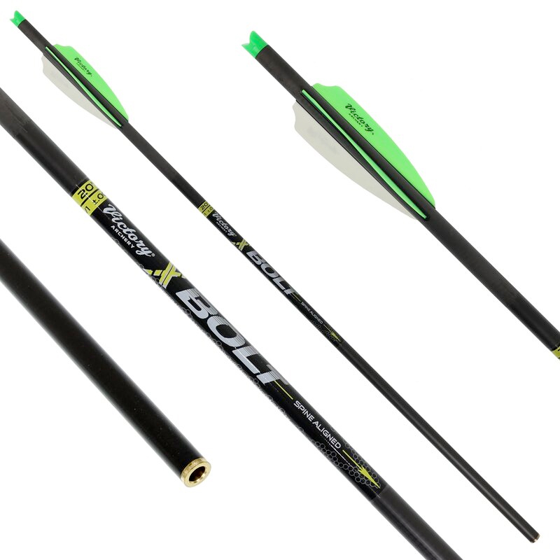 VICTORY ARCHERY XBolt 20" Half Moon Nock Fletched 6 Pack KYGUNCO