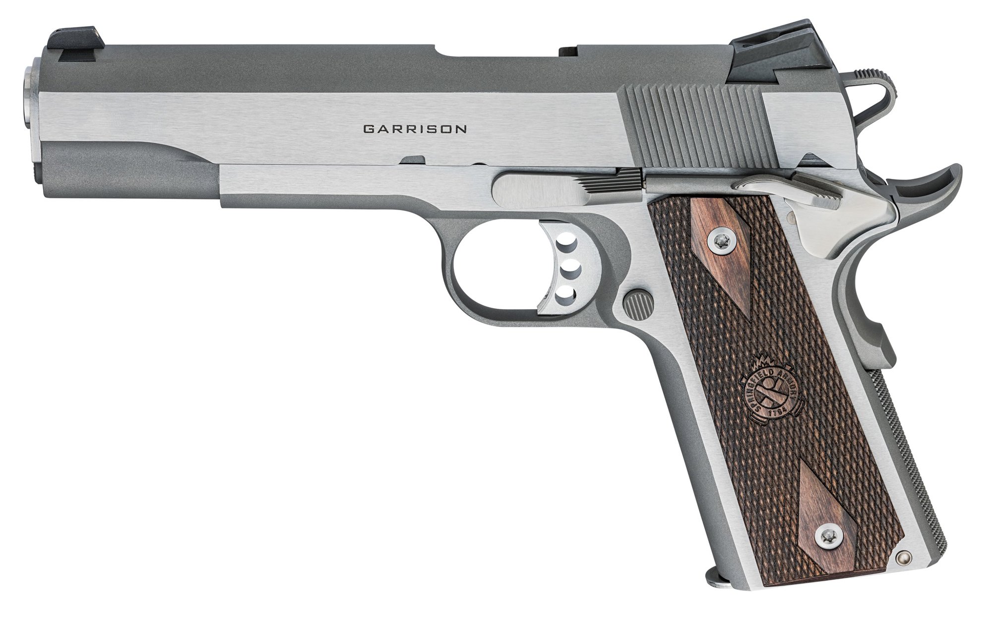 Springfield Armory 1911 Garrison 45 Acp 5 7rd Pistol Stainless Wood Laminate Grips Kygunco 8512