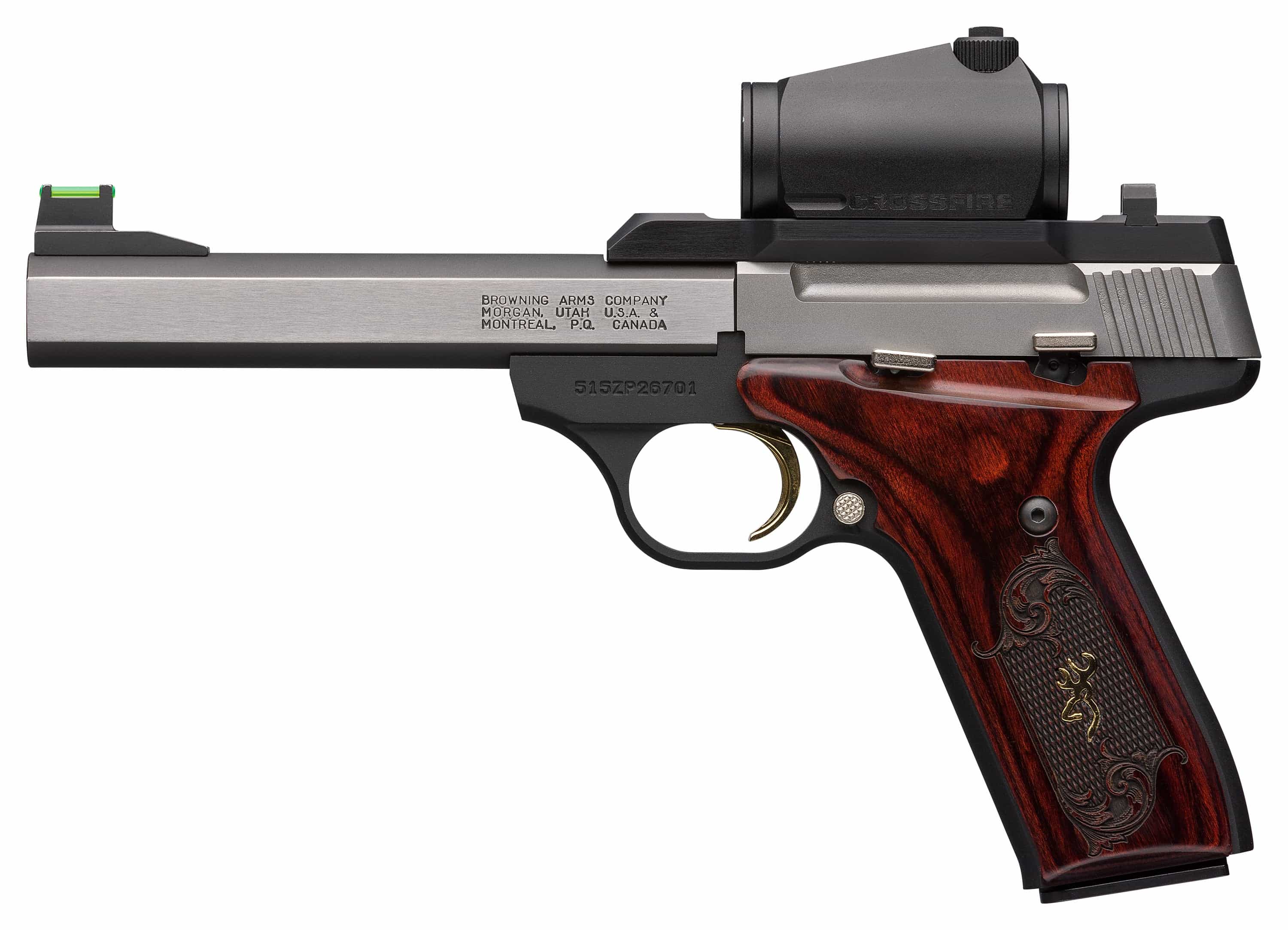 Browning Buck Mark Medallion 22 Lr 55 10rd Pistol W Vortex Crossfire Red Dot Stainless 3102