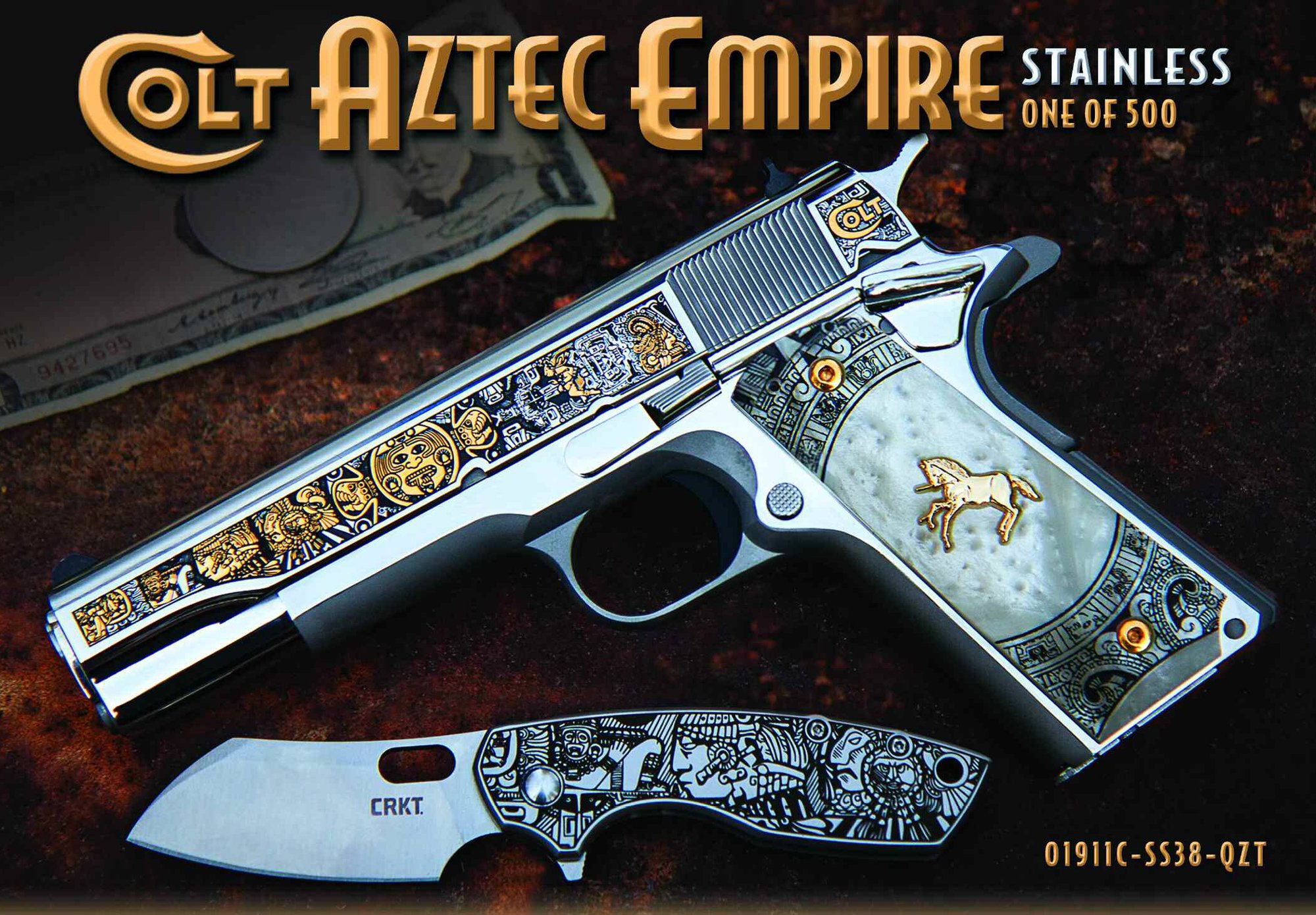 COLT 1911 38 Super 5" 9rd Aztec Empire 1 of 500 » KYGUNCO