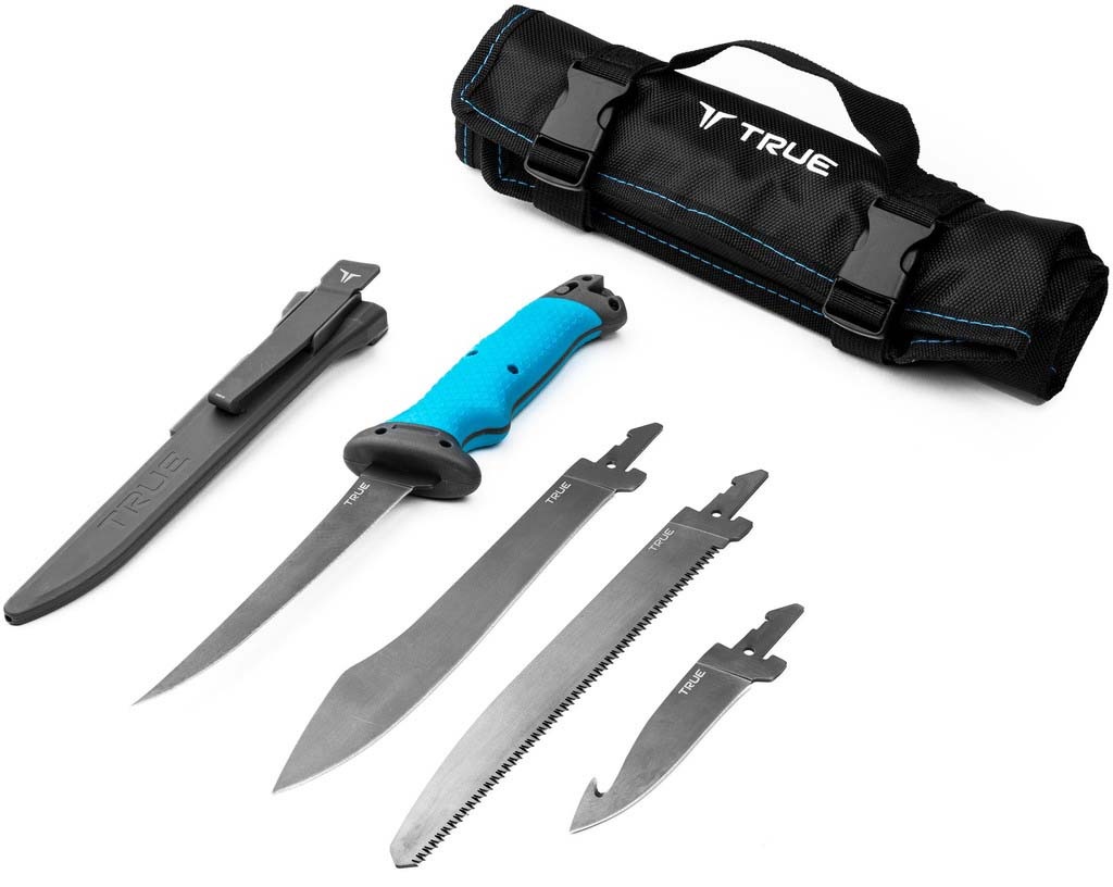 TRUE UTILITY Swift Edge Hunt Processing Kit w/ 4 Blades, Sheath