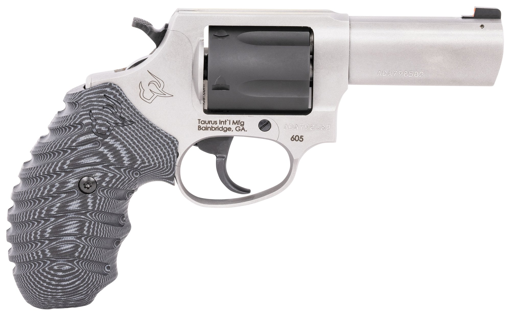 TAURUS 605 Defender 357 Mag 3" 5rd Revolver - Stainless / VZ Grips-img-0