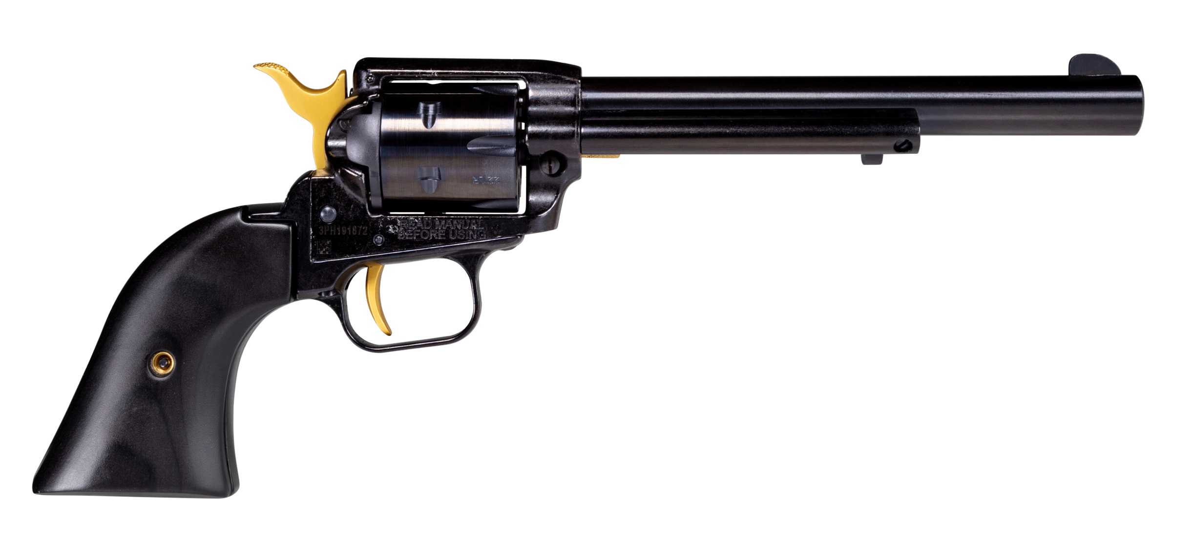 HERITAGE MANUFACTURING Rough Rider 22LR 4.75" 6rd Revolver - Black / Gold-img-0
