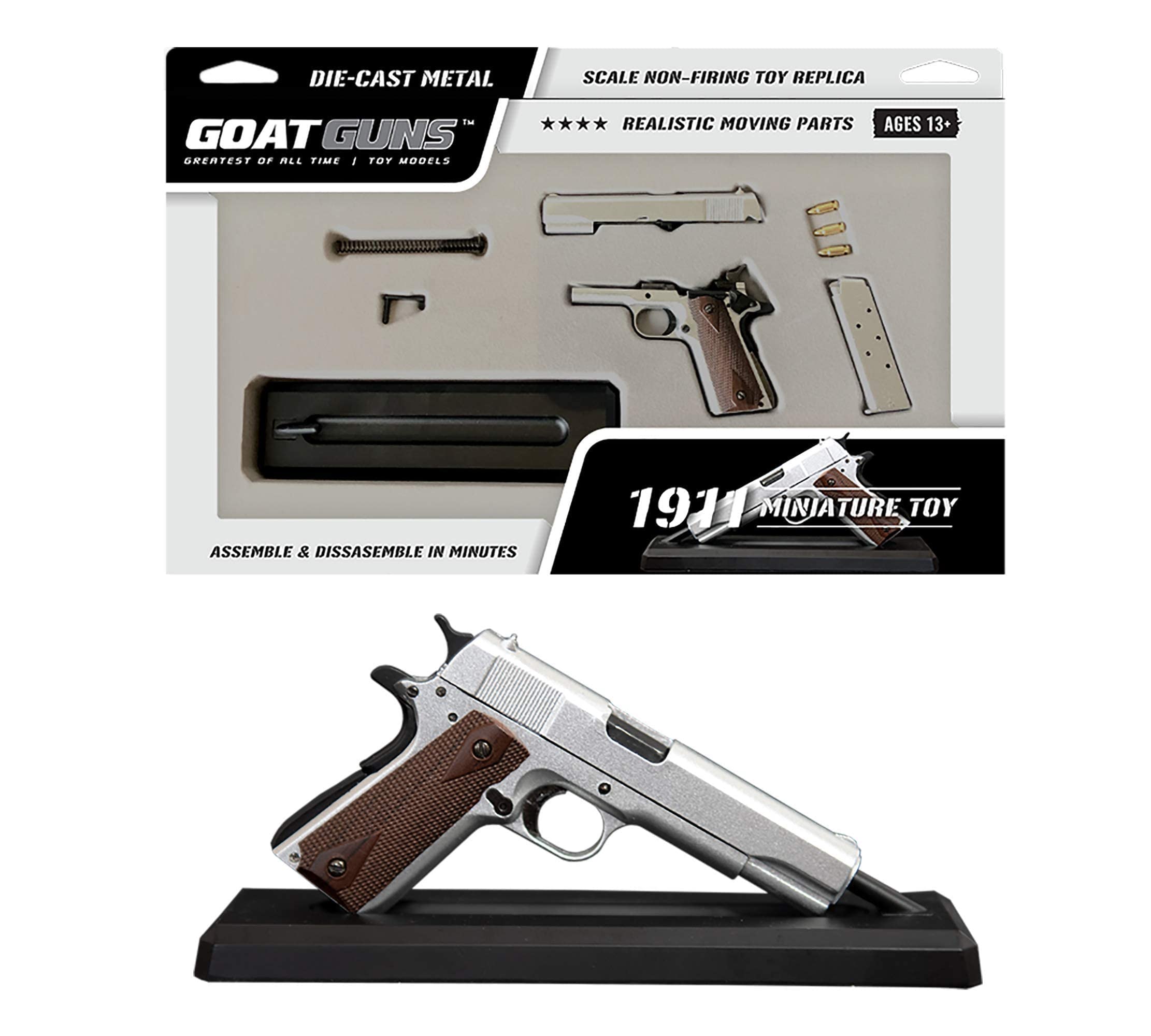 GOAT GUNS Mini 1911 Model w/ Display Stand (Cycles Dummy Rounds ...