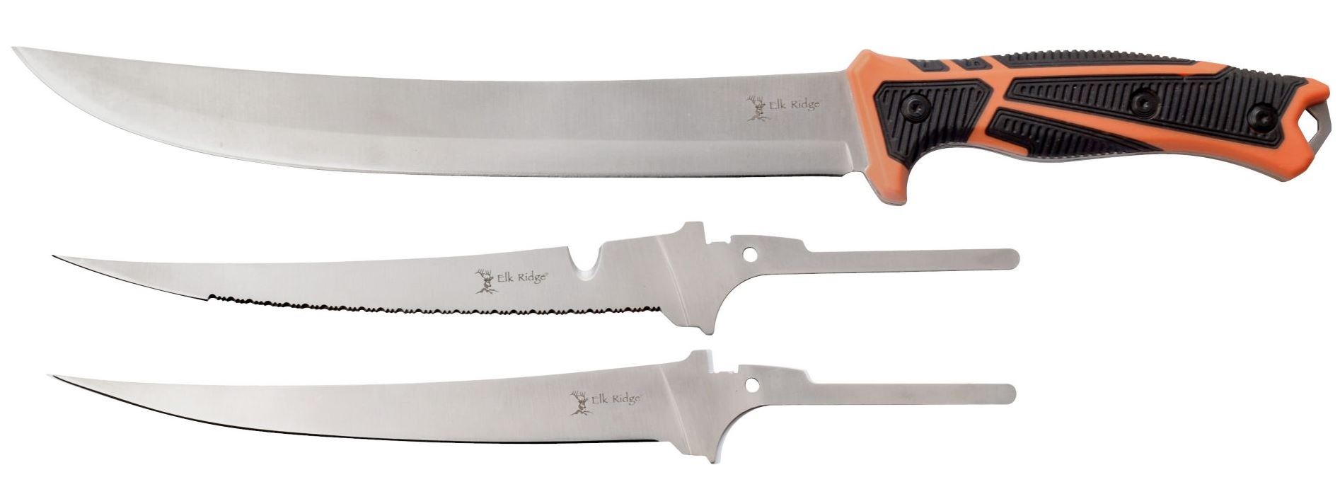 ELK RIDGE Trek Interchangeable Fillet Knife w/ 3 Blades KYGUNCO