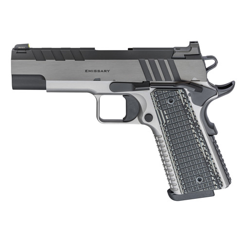 SPRINGFIELD ARMORY 1911 Emissary 9mm 4.25" 9rd - Blued / Stainless w/ VZ Grips