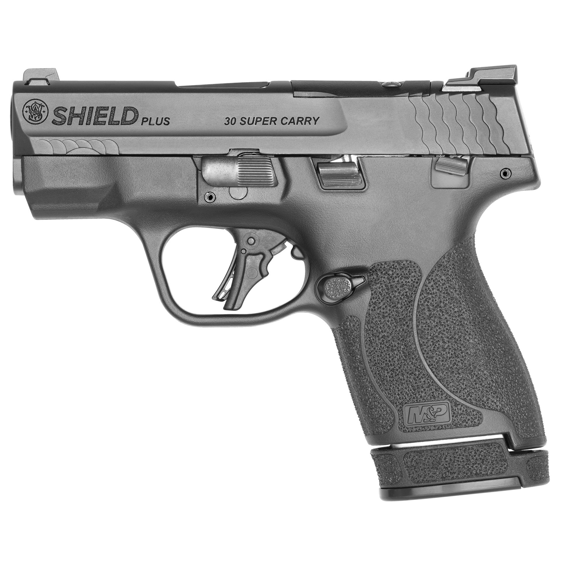 Smith & Wesson M&P Shield Plus 30 Super Carry 3.1" 16Rd Optic Ready Pistol W Night Sights - Black