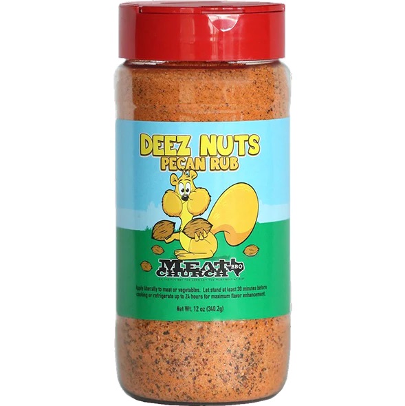 MEAT CHURCH BBQ Deez Nuts Honey Pecan BBQ Rub 14 Oz KYGUNCO