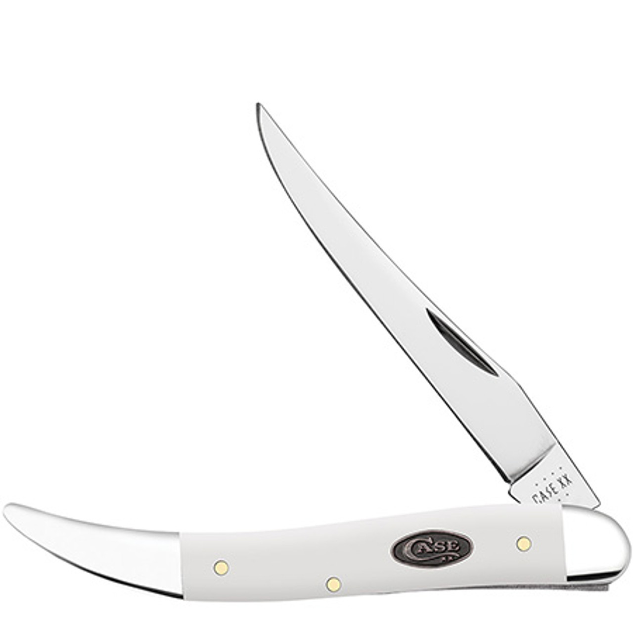 CASE KNIVES White Synthetic Medium Texas Toothpick KYGUNCO