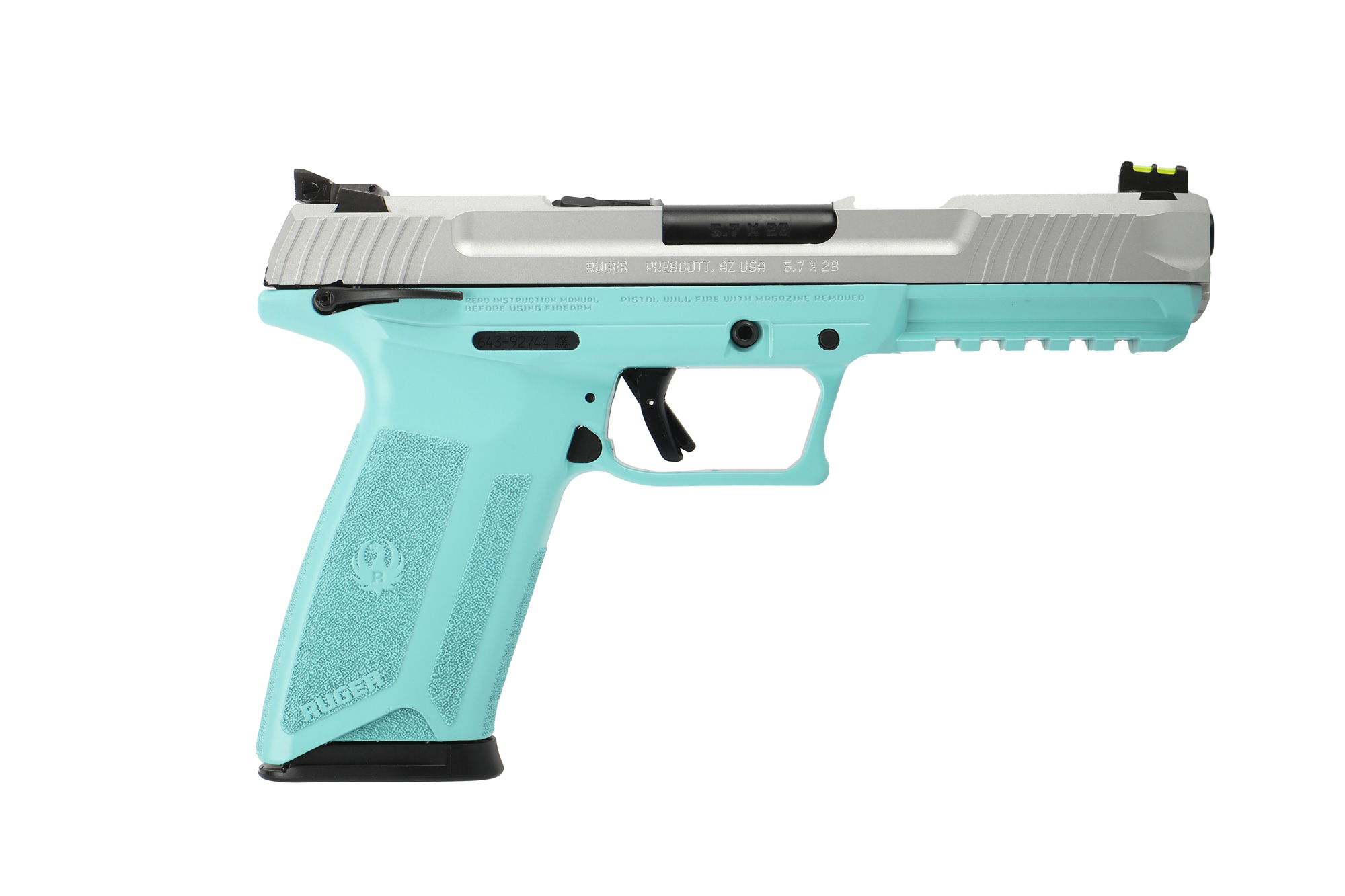 Ruger Ruger 57 57x28mm 494 20rd Pistol Turquoise Silver Kygunco