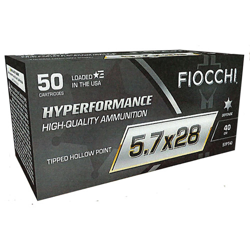 FIOCCHI Hyperformance 5.7x28mm 40gr THP Ammunition | 50 Rounds
