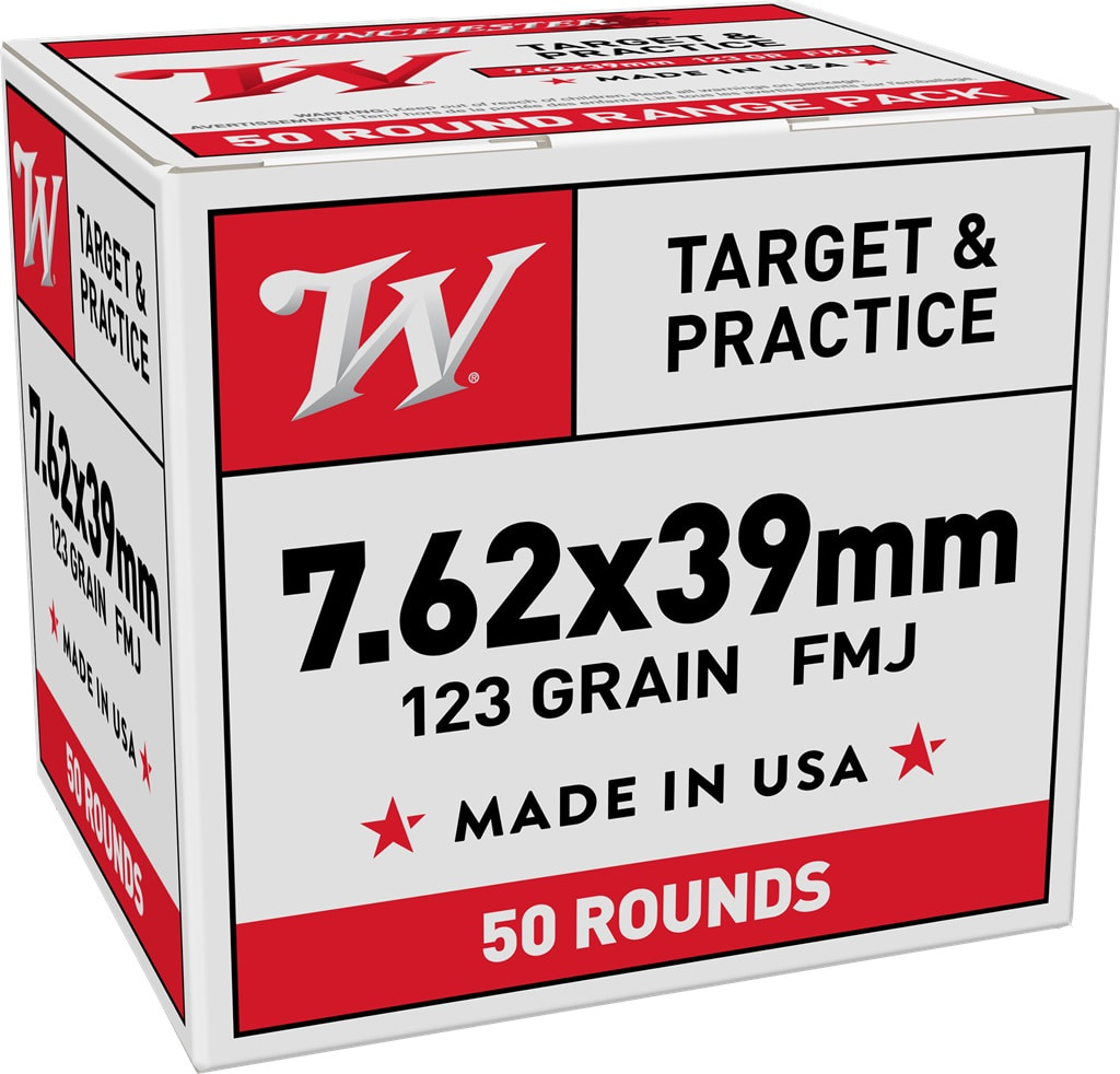WINCHESTER Target & Practice 7.62x39 123gr FMH LC Ammunition 50