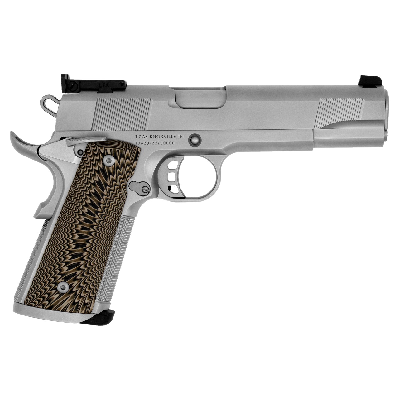 Tisas Sds Imports 1911 Match Ss45m 45 Acp 5 8rd Pistol Stainless W G10 Grips Kygunco 5550