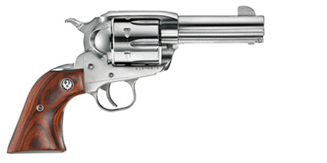 RUGER Vaquero 45LC 3.75" 6rd Revolver -  High Gloss Stainless Steel-img-0