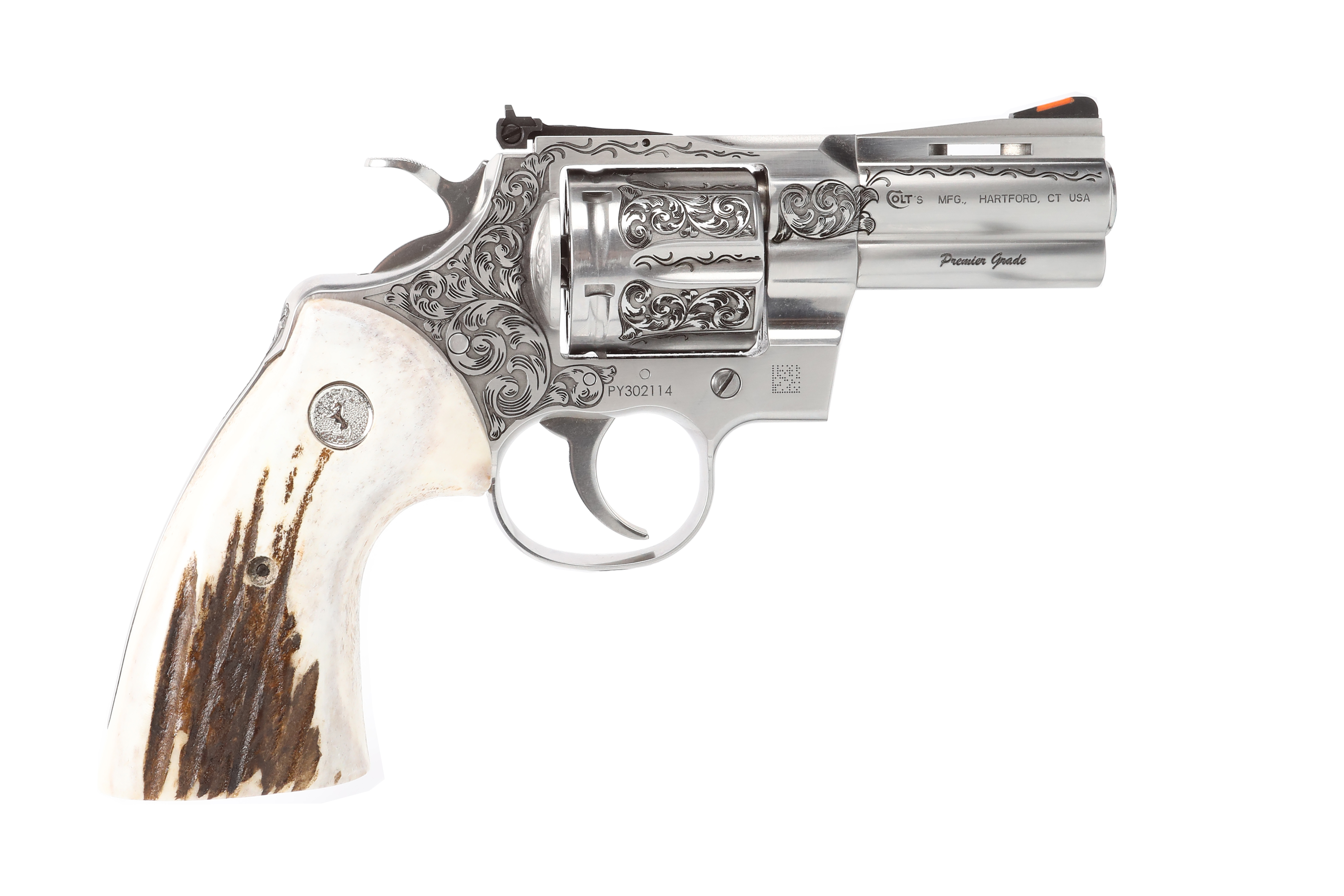 COLT Python 357 Mag 3in Stainless 6rd - Revolvers at GunBroker.com ...