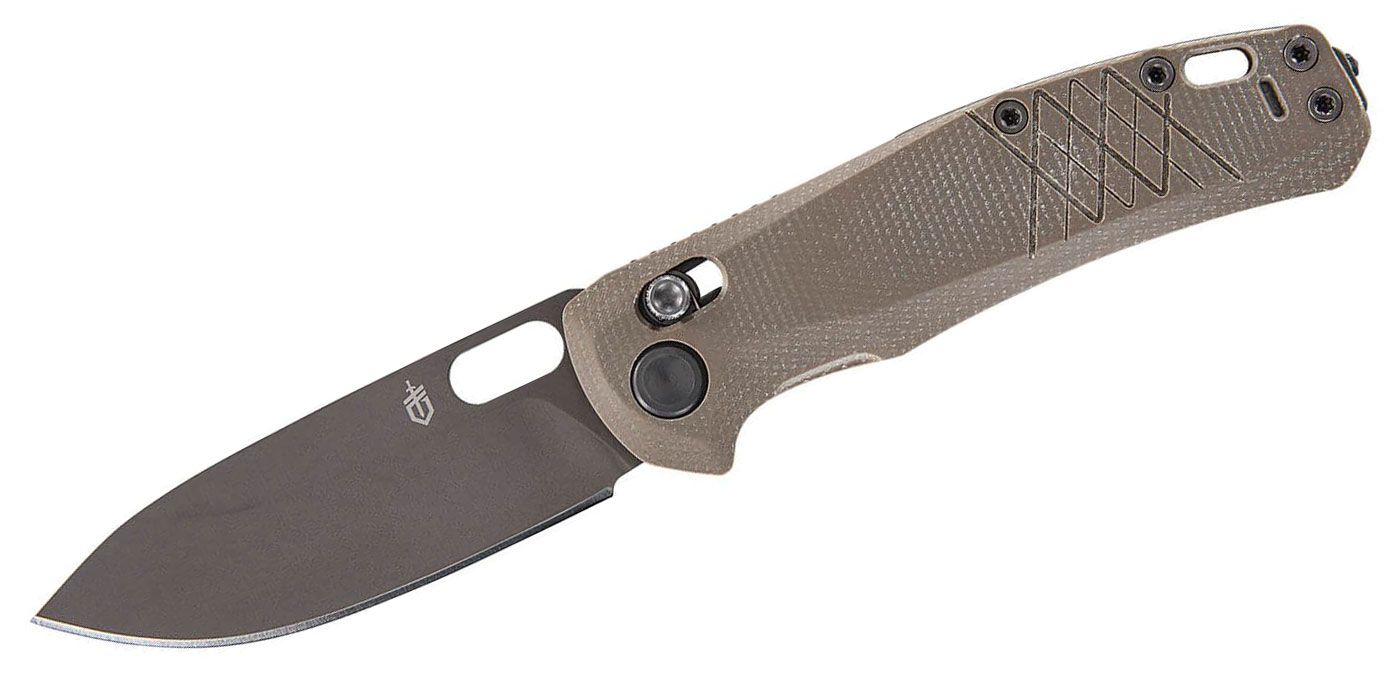 GERBER KNIVES Scout Folding Knife 3.19" Black Drop Point Blade Sage