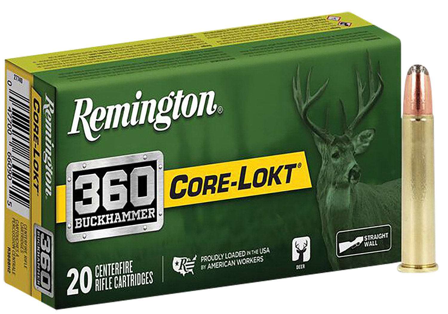 REMINGTON 360 Buckhammer 200Gr Soft Point Core LOKT 20rd KYGUNCO remington-360-buckhammer-200gr-soft-point-core-lokt-20rd-kygunco