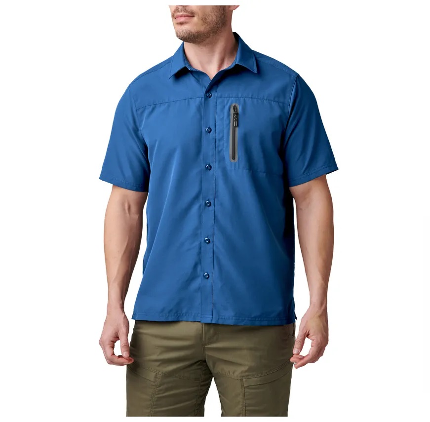 5.11 TACTICAL Marksman Utility Short Sleeve Shirt - Ensign Blue | KYGUNCO