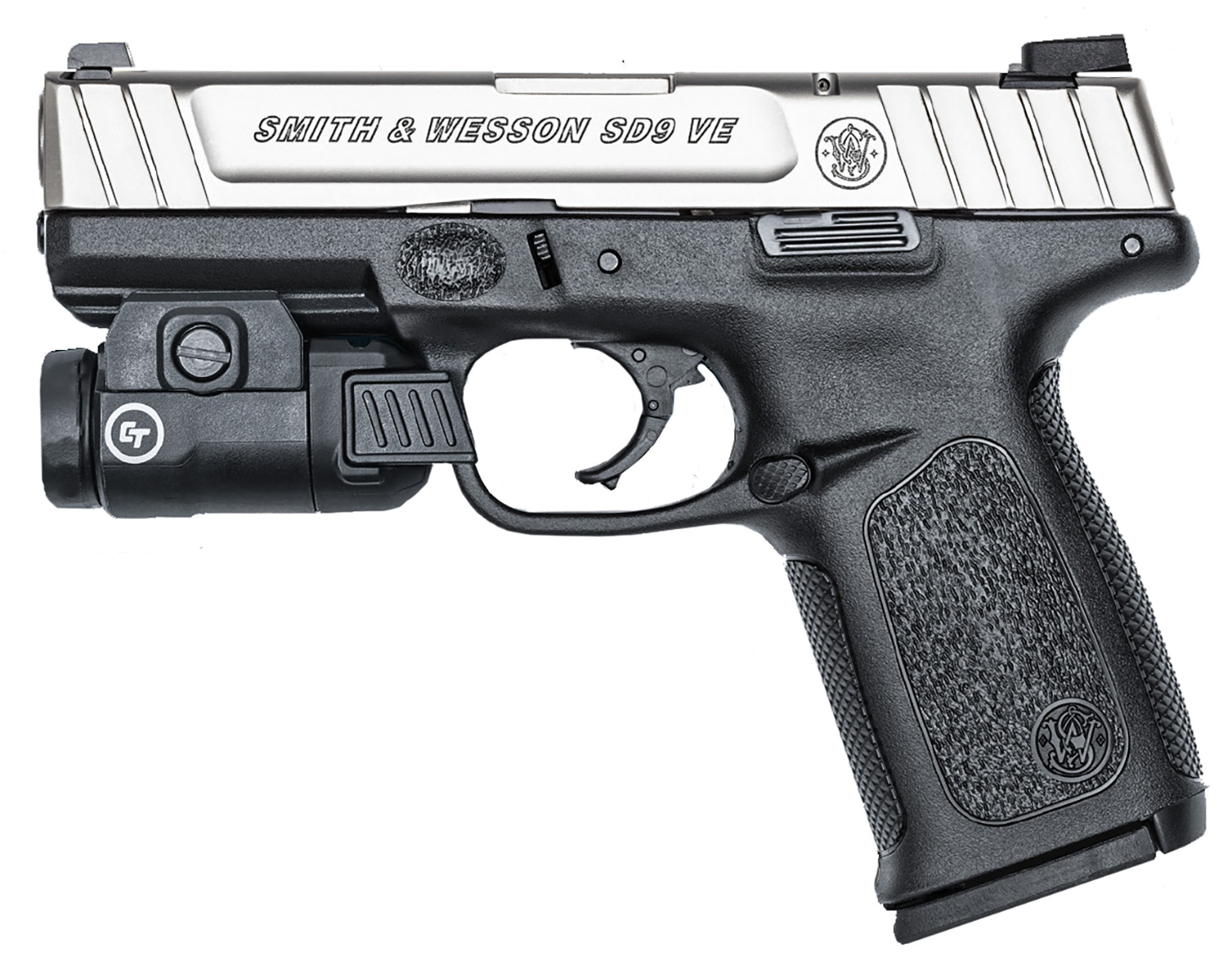SMITH & WESSON SD9 VE 9mm 4ʺ 16rd Pistol w/ Cimson Trace CMR-209 Rail ...