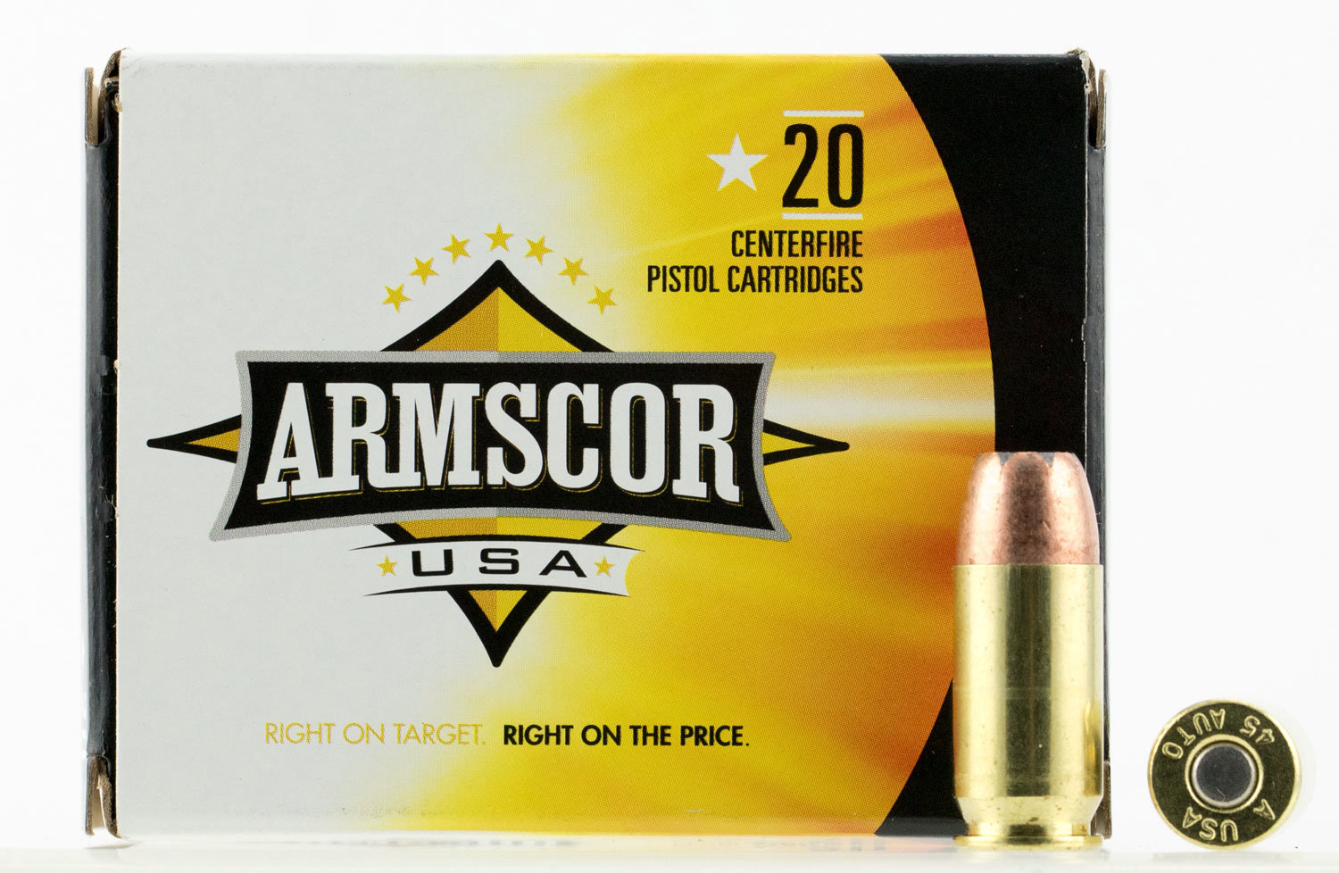 ARMSCOR Competition 45 ACP 230gr Jacketed Hollow Point Ammunition | 20 ...