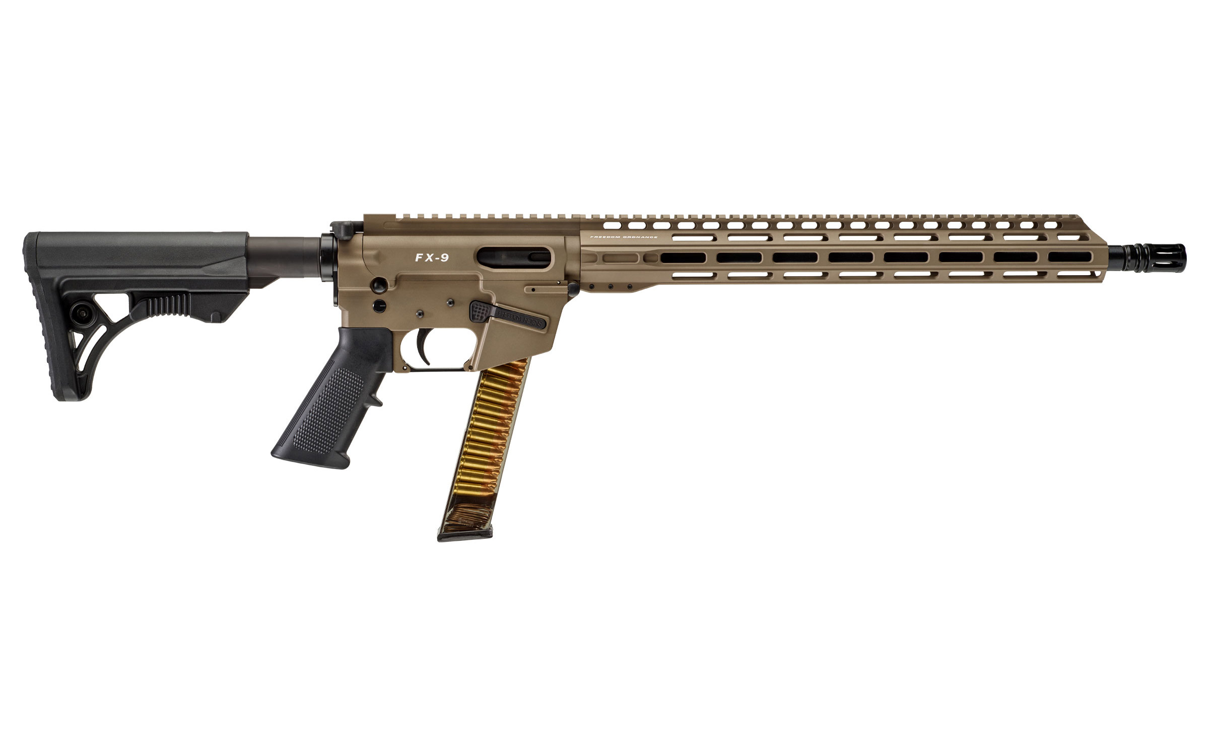 FREEDOM ORDNANCE FX-9 Carbine 9mm 16 33rd Semi-Auto Rifle, M-LOK, FDE