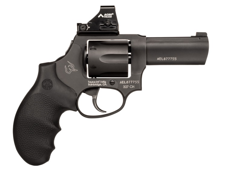 Taurus 327 Defender Toro 327 Federal Magnum 3 6rd Optic Ready Dao Revolver Matte Black Hogue 1803