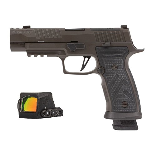 SIG SAUER P320 AXG Legion 9mm 39 21rd Pistol w Romeo X Pro 3 MOA Red Dot  Grey