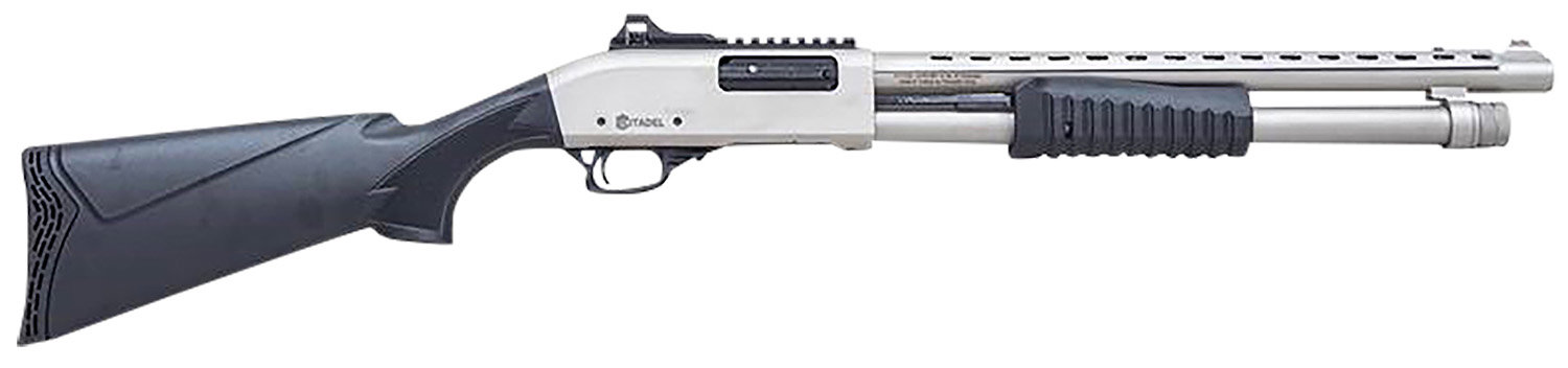 CITADEL Mariner 12 Gauge 3ʺ 18.5ʺ 4+1 Pump Shotgun | Nickel + Black ...