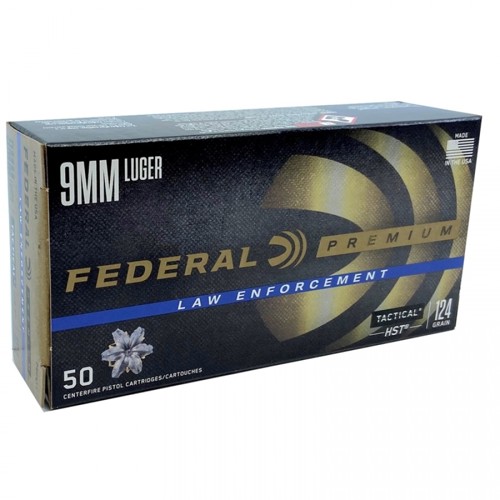 FEDERAL AMMO 9mm 124GR +P JHP HST 50CT | KYGUNCO