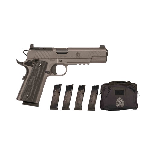 SPRINGFIELD 1911 Operator AOS 45 ACP 5" 8rd Semi-Auto Pistol Gear Up - Tungsten Cerakote