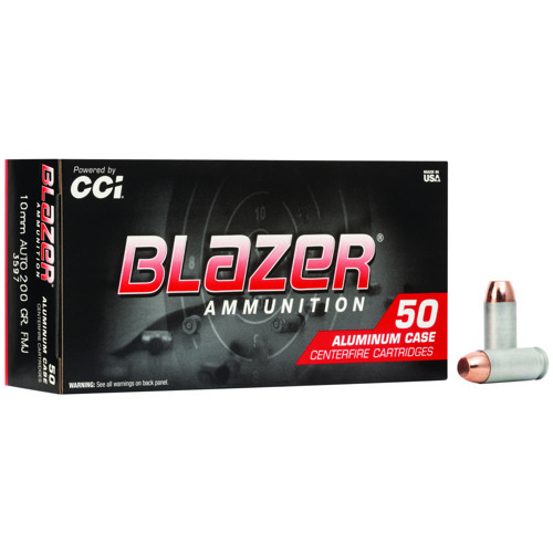 BLAZER AMMO 10mm 200gr Total Metal Jacket Ammunition | 50 Rounds | KYGUNCO