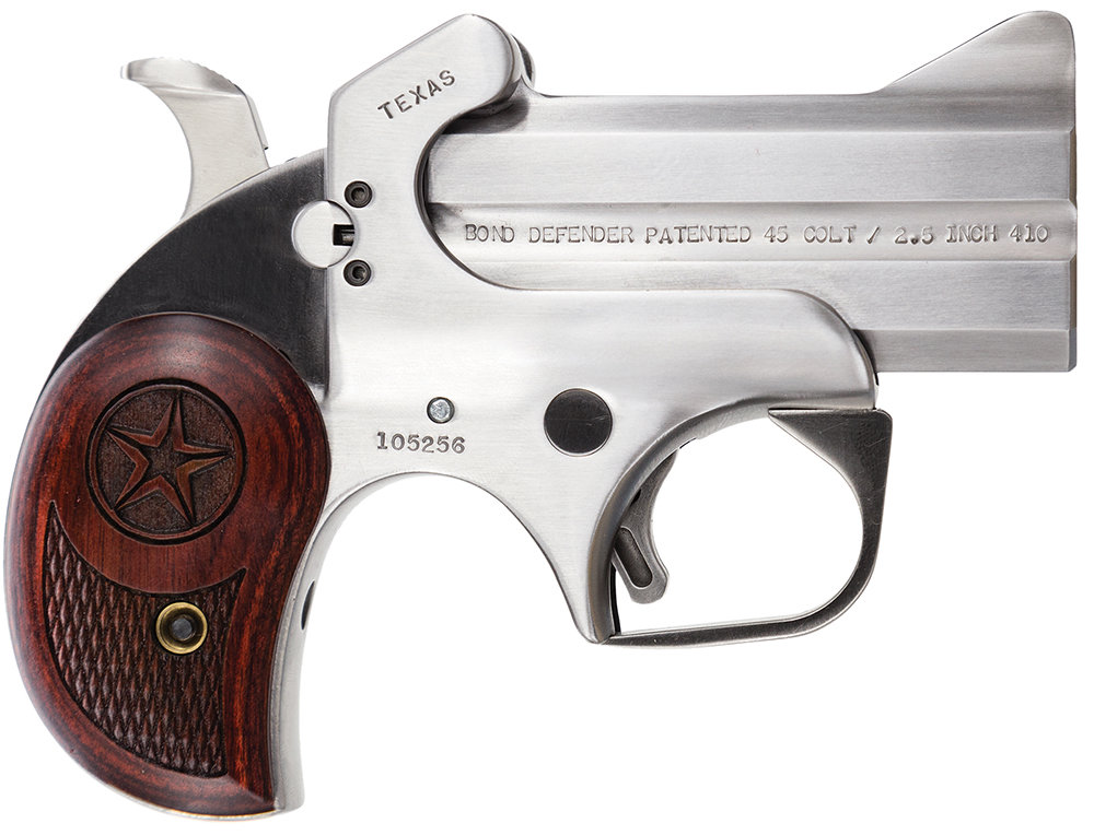 BOND ARMS Texas Defender 45LC/410Ga 3" 2rd Pistol - Stainless / Rosewood-img-0