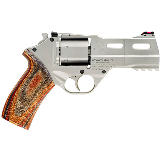 CHIAPPA FIREARMS Rhino 357 Mag 4" 6rd Revolver - Stainless / Wood-img-0