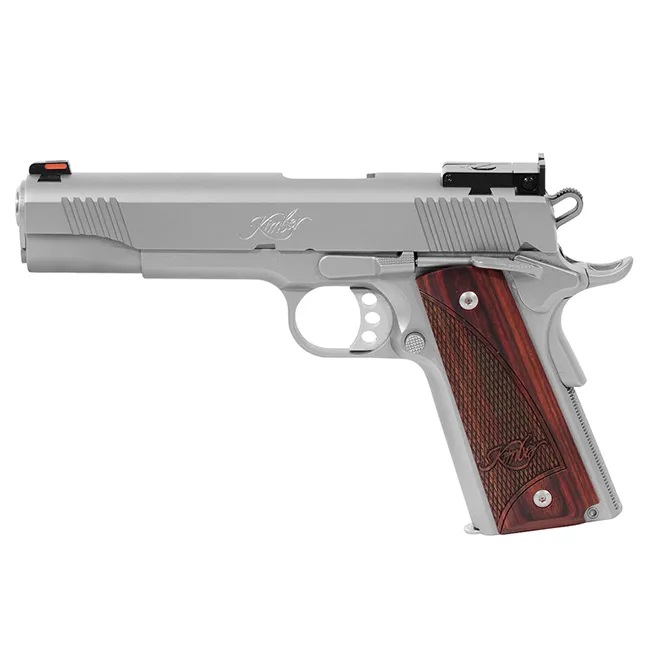 KIMBER Target II 1911 9mm 5" 9rd Pistol - Stainless w/ Rosewood Grips-img-0